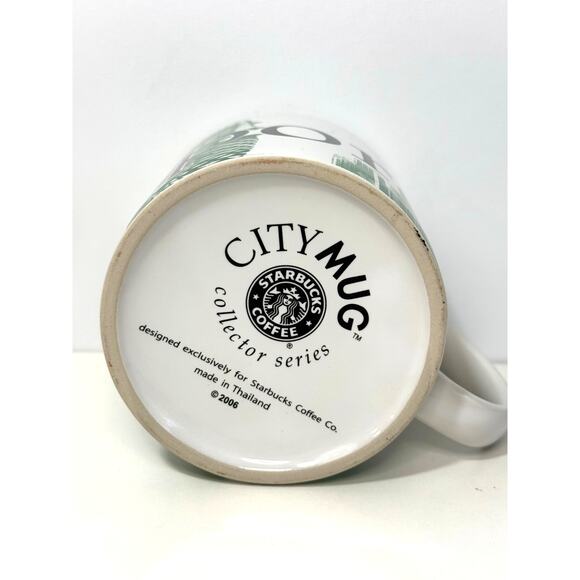 2006 Starbucks Singapore City Mug 16oz Green Collector Series Made Thailand - Picture 5 of 6